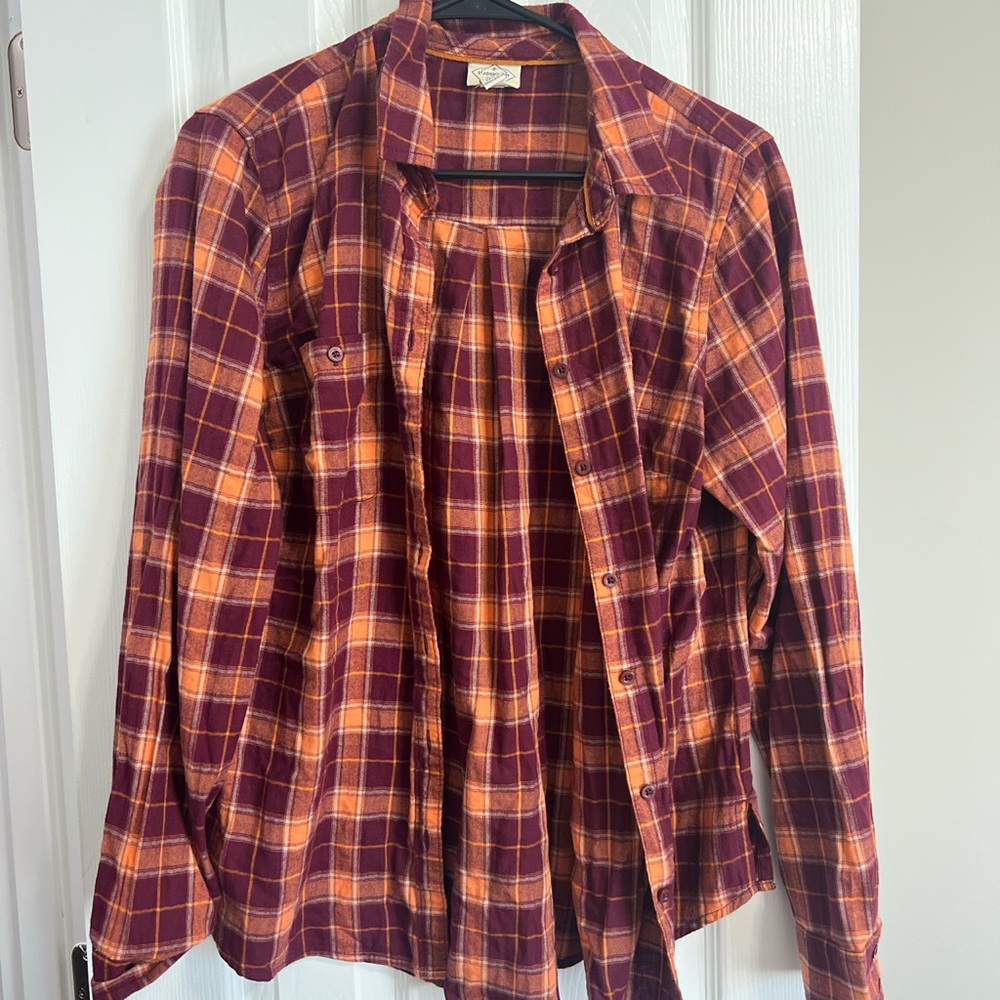 Orange and plum flannel